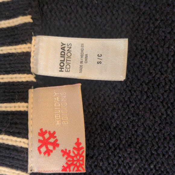 HOLIDAY EDITION blue/white Christmas Sweater Vest - S - Picture 4 of 4